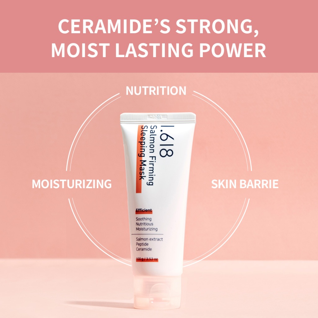 Mặt Nạ Ngủ Săn Chắc Da Cá Hồi 1.618 | Peptides & Niacinamide | Dưỡng Trắng & Cải Thiện Nếp Nhăn 100g