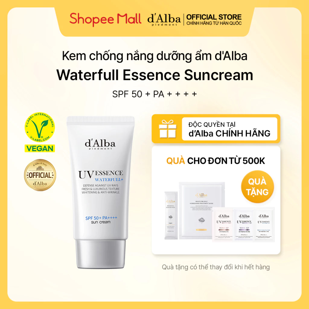 Ảnh Kem chống nắng dưỡng ẩm d'Alba Waterfull Essence Suncream SPF 50 + PA + + + + 50ml 1
