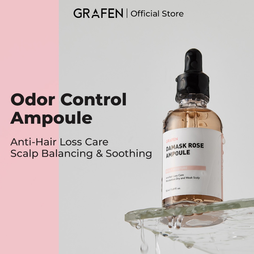 Ảnh Damask Rose Moisture Ampoule 50ml [Kiểm soát mùi & dưỡng ẩm da đầu, Nước hoa hồng Damask 100.000ppm, 10 loại chiết xuất thảo dược tự nhiên] 1