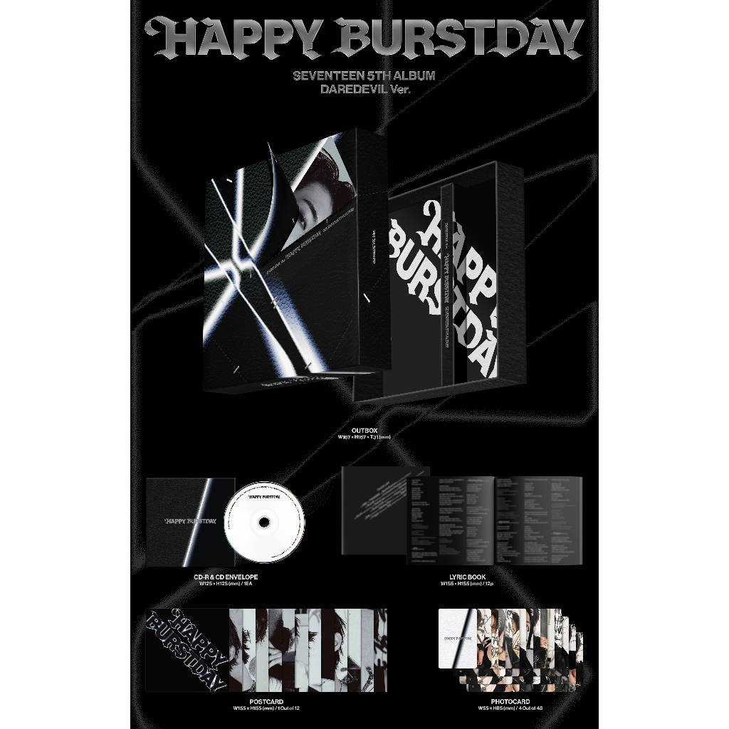 SEVENTEEN [HAPPY BURSTDAY] DAREDEVIL Ver (Carat Ver) / 5th Album +