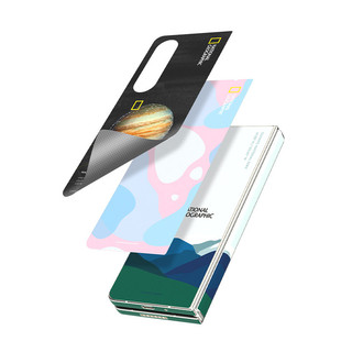 Địa lý quốc gia - Bộ nhãn dán da Deco bảo vệ cho galaxy z fold 6 4 3 2 / logo chính thức