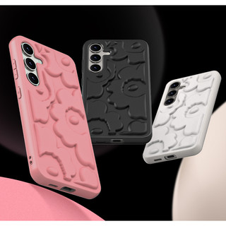 Samsung X Marimekko - vỏ embo cho galaxy s24 / s24 plus hoa hồng đen chính thức
