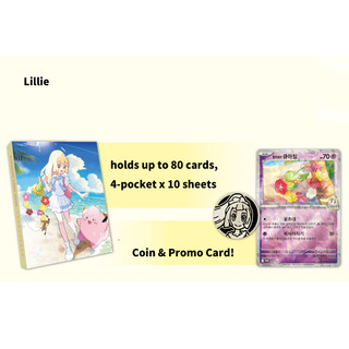 Bộ tập tin bộ sưu tập Pokémon Scarlet & Violet Lillie & N Battle Partners 6 gói Phiên bản Hàn Quốc.