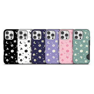 Hangul họa tiết khe cắm thẻ áo giáp cản từ trường hợp tương thích cho iphone 16 15 pro max s25 s24 ultra plus a16