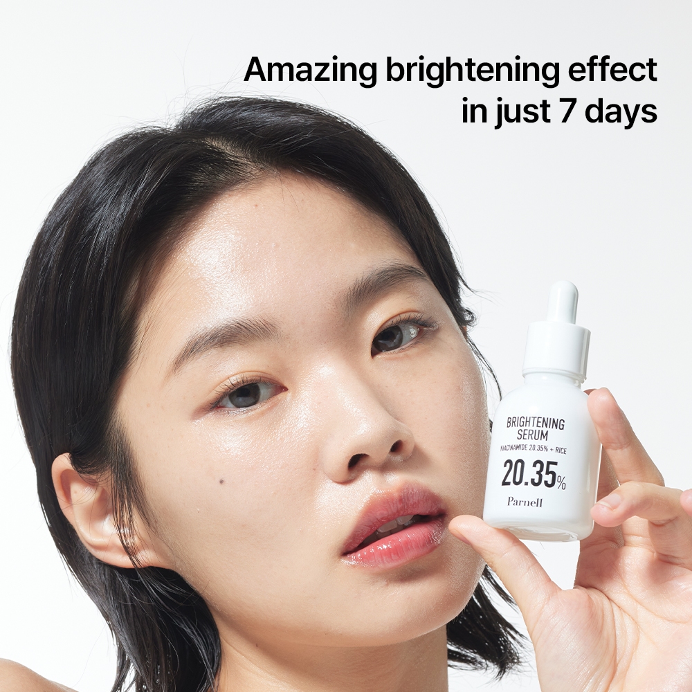 [Parnell Chính hãng] Tinh chất gạo Niacinamide 20.35% dưỡng trắng, hỗ trợ giảm thâm nám, làm sáng da, cải thiện kết cấu da Parnell Niacinamide 20.35 Rice Brightening Serum 30ml