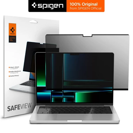 Set 1 Kính Cường Lực MacBook Pro 14" (M5 M4 M3 M2 M1) Air 15" Air 13" (M5 M4 M3 M2) Safe View Spigen - Bảo Vệ Màn Hình Macbook