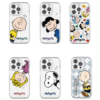 Peanuts Snoopy - Vỏ bảo vệ ống kính máy ảnh trong suốt từ tính tương thích cho iphone 16 16e 15 14 13 12 pro max plus mini s25 s24 s23 ultra fe lucy