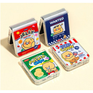 Kakao Friends - Vỏ bọc bản lề trong suốt chủ đề ăn nhẹ từ tính cho galaxy z flip 6 choonsik cứng