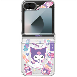 Nhân vật Sanrio - vỏ bọc bản lề họa tiết rõ ràng từ tính cho galaxy z flip 5 6 / flip6 vỏ dễ thương