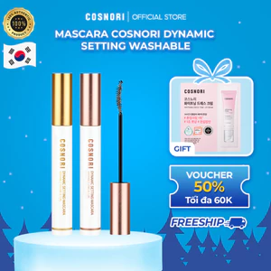 Mascara COSNORI Dynamic Setting Washable chuốt mi siêu cong 7ml
