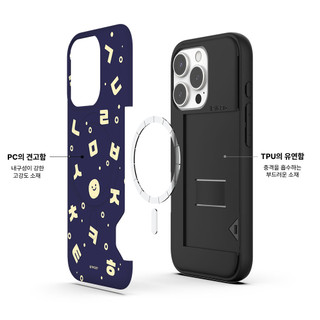 Hangul họa tiết khe cắm thẻ áo giáp cản từ trường hợp tương thích cho iphone 16 15 pro max s25 s24 ultra plus a16