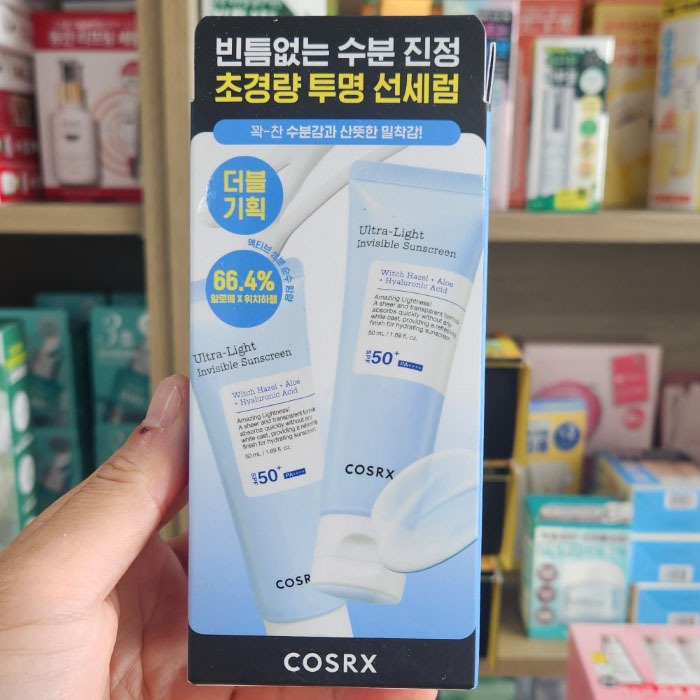 OLIVE YOUNG EDITION [50ml x 2 EA] Kem chống nắng vô hình siêu nhẹ SPF50 PA + + + + (Chăm sóc da Hàn Quốc, Làm đẹp Hàn Quốc, K-Beauty)