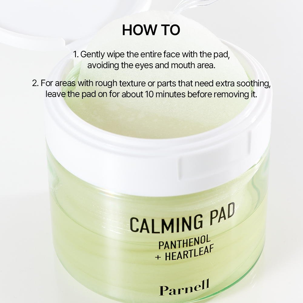 [Parnell Chính hãng] Toner Pad rau diếp cá Panthenol, Provitamin B5 làm sạch da, làm dịu, cấp ẩm, da mịn mướt Parnell Panthenol Heartleaf Calming Toner Pad 60 miếng