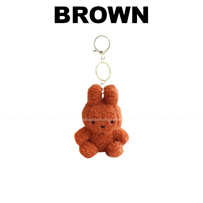 [Miffy] Móc khóa quyến rũ túi sang trọng ngồi (Nâu / Cam)
