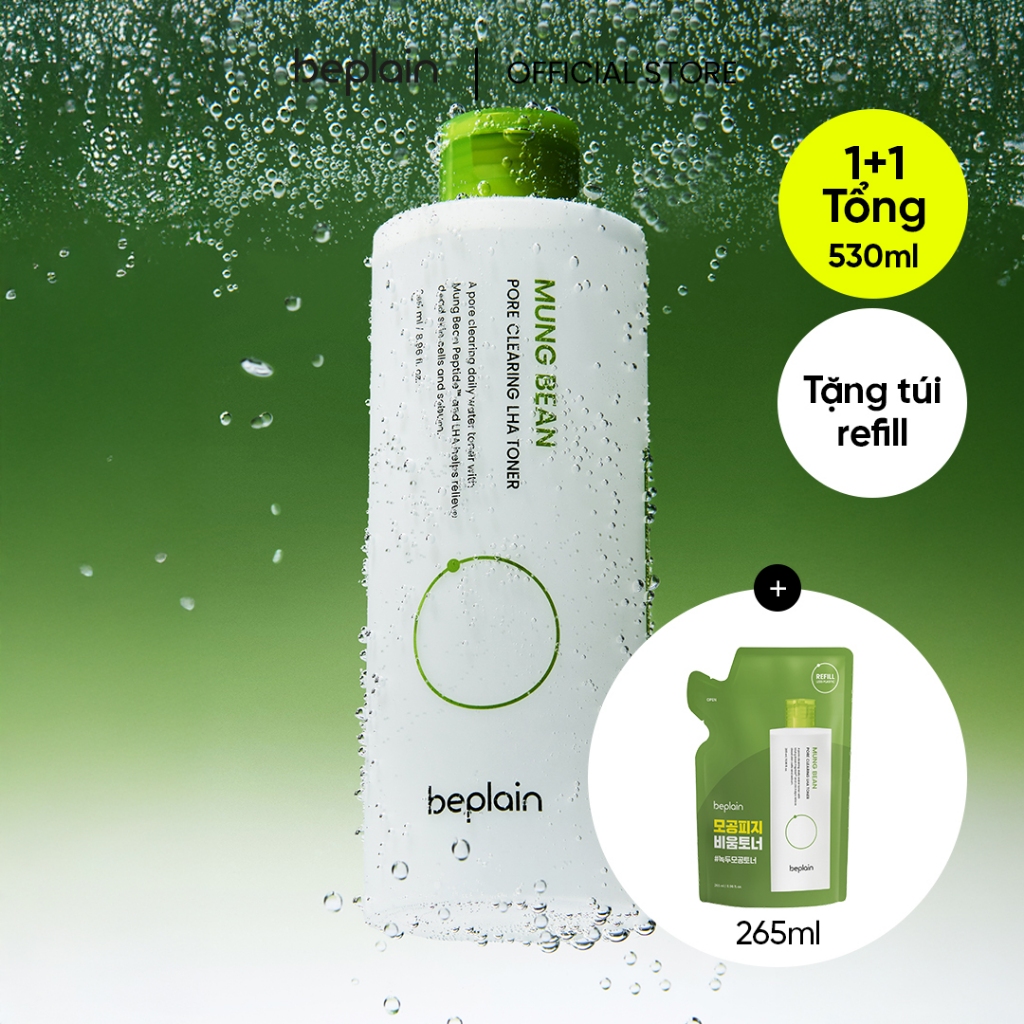 Ảnh Toner Đậu Xanh chứa PHA, AHA và LHA cân bằng độ pH, thải độc & tẩy da chết hiệu quả 265ML 2