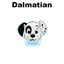 Túi Ziploc hình mặt 4p (Marie / Dalmatian)