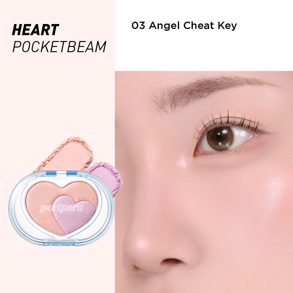 [PERIPERA] Blend Cực Chuẩn Sáng Rạng RỡHeart Pocket Beam 3.3g 2 Màu