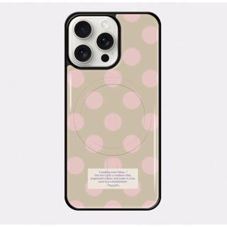 Ốp lưng từ tính epoxy họa tiết chấm bi tương thích cho iphone galaxy