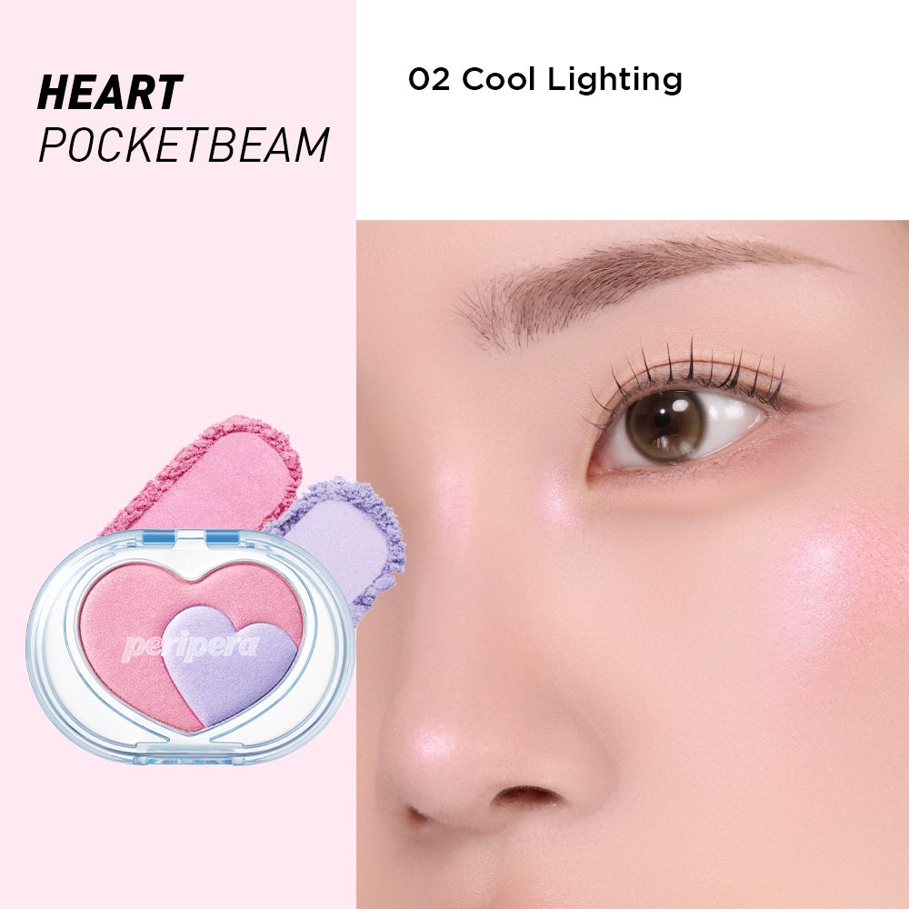 [PERIPERA] Blend Cực Chuẩn Sáng Rạng RỡHeart Pocket Beam 3.3g 2 Màu