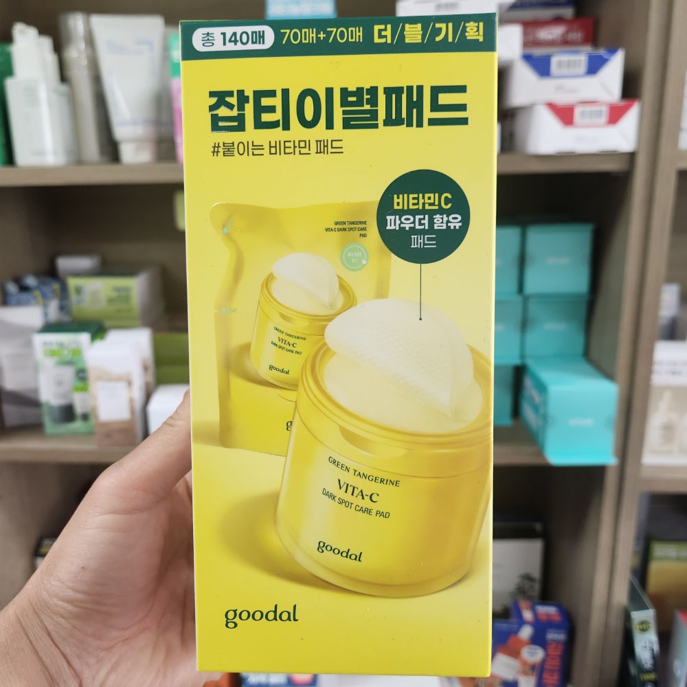OLIVE YOUNG EDITION [70 PAD + 70 Refill] Green quýt Vita C Dark Spot Care Alpha Pad (Chăm sóc da Hàn Quốc, Làm đẹp Hàn Quốc, K-Beauty)