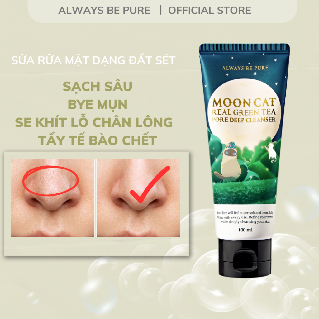 Ảnh Combo 3 món trà xanh Mooncat 75ml - Sữa rửa mặt 100ml + Kem chống nắng 50ml + Mask ngủ 75ml 2