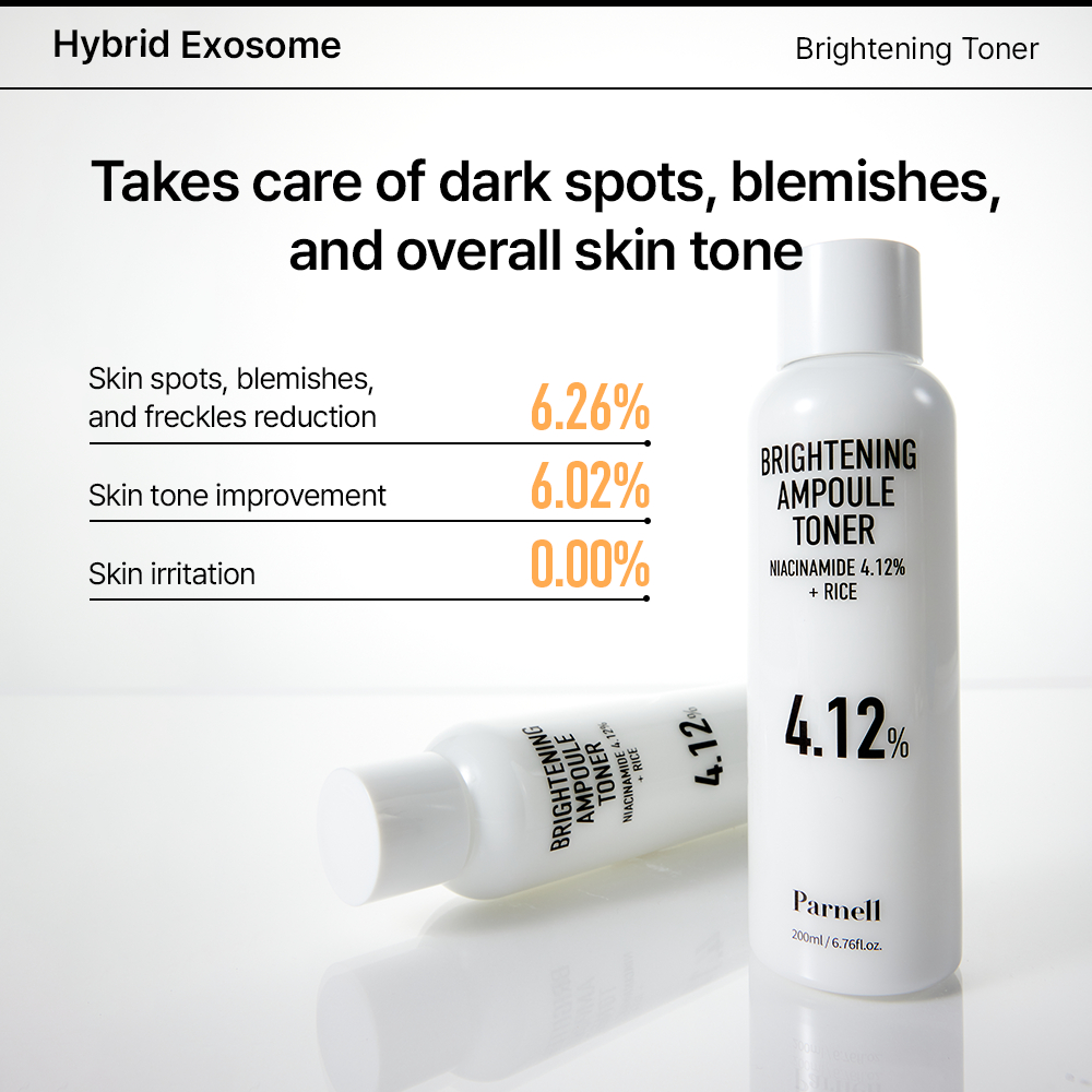 [Parnell Chính hãng] Toner gạo Niacinamide 4.12% dưỡng trắng da, hỗ trợ mờ thâm mụn, dưỡng sáng da Parnell Niacinamide 4.12 Rice Serum Toner 200ml