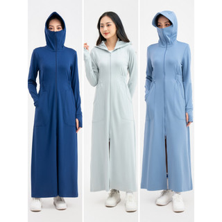 Áo chống nắng nữ YODY dáng dài chống tia UV 99% áo khoác nắng toàn thân WESJ25S002