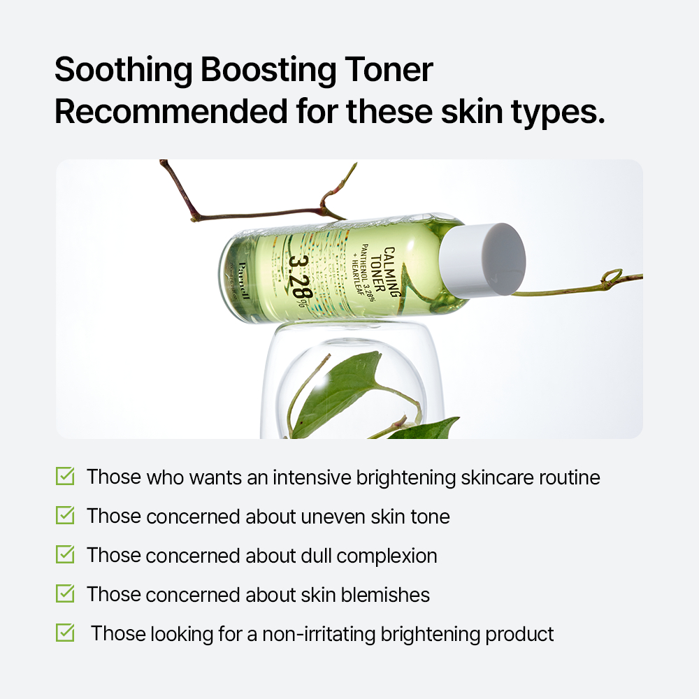 [Parnell Chính hãng] Toner rau diếp cá Panthenol 3.28%, Provitamin B5 làm dịu, cải thiện da Parnell Panthenol 3.28 Heartleaf Calming Toner 200ml