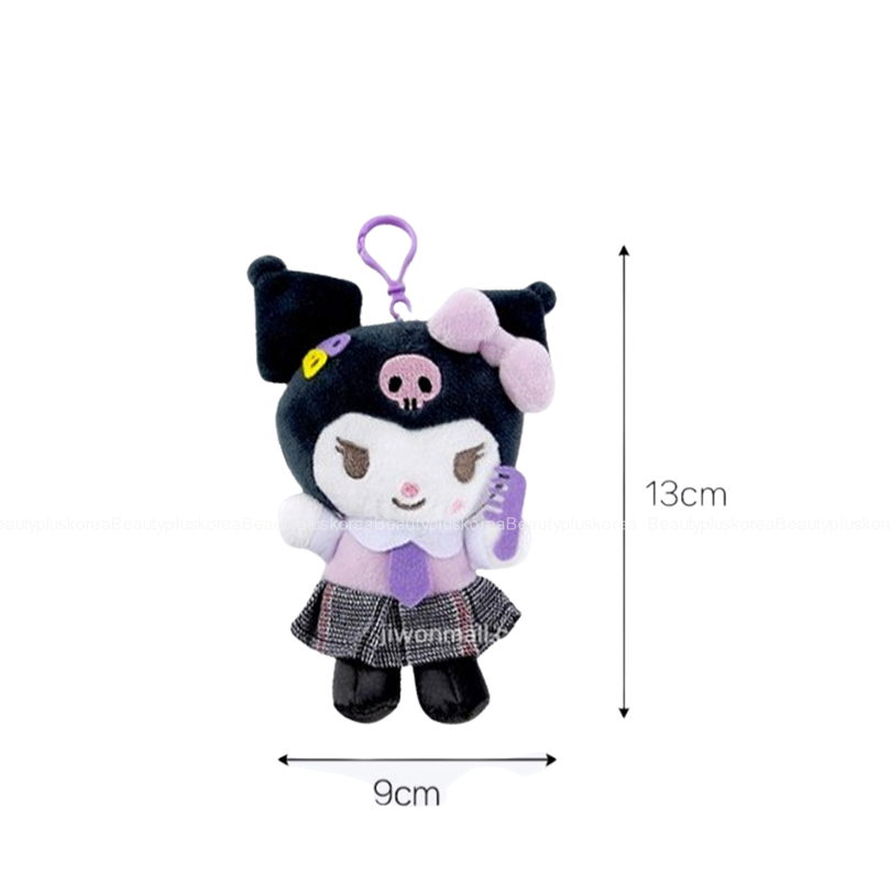 [Sanrio] Trang phục trường học Túi búp bê quyến rũ Móc khóa 13cm (Kuromi / Mymelody)