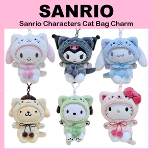 Móc khóa quyến rũ túi mèo nhân vật Sanrio 13cm (Kitty / Mymelody / Kuromi / Cinnamoroll / Pompompurin / Pochacco)