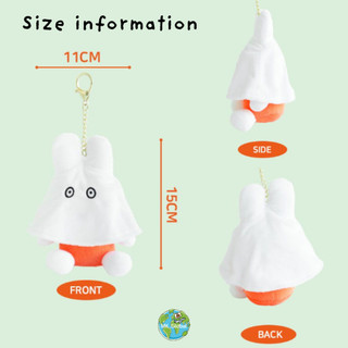 Móc khóa sang trọng Miffy Ghost 15cm từ Hàn Quốc - Đồ chơi nhân vật ma dễ thương sưu tập 🇰🇷