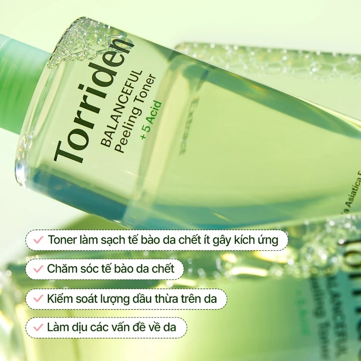 Toner tẩy da chết BALANCEFUL CICA 250ml, Toner