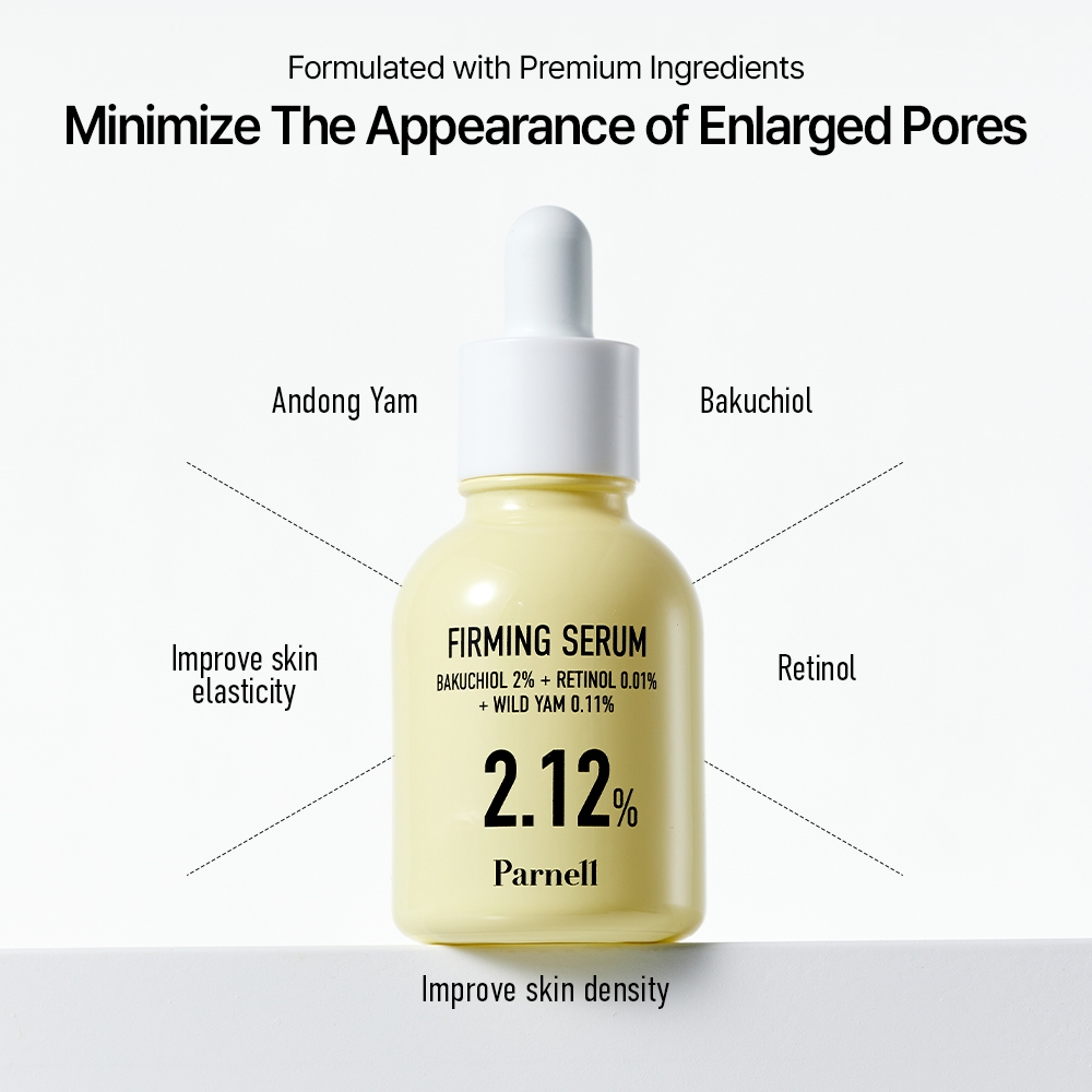 [Parnell Chính hãng] Tinh chất chiết xuất củ mài Bakuchiol Retinol thu nhỏ lỗ chân lông, làm dịu dưỡng ẩm, cải thiện kết cấu da Parnell Bakuchiol Retinol Wild Yam 2.12 Firming Serum, 30ml
