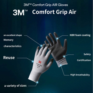 Găng Tay Làm Việc An Toàn 3M Comfort Grip Air | 4 Kích Cỡ (S/M/L/XL) - Găng Tay Công Nghiệp PPE Chất Lượng Cao cho Bảo Vệ và Độ Bền
