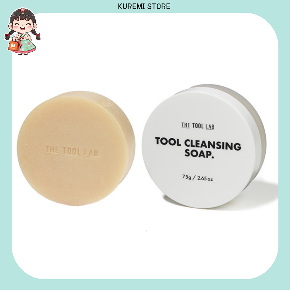 [Phòng thí nghiệm dụng cụ] Xà phòng làm sạch dụng cụ 75g - 500 + Sữa rửa mặt rắn cho bàn chải, phồng & bọt biển