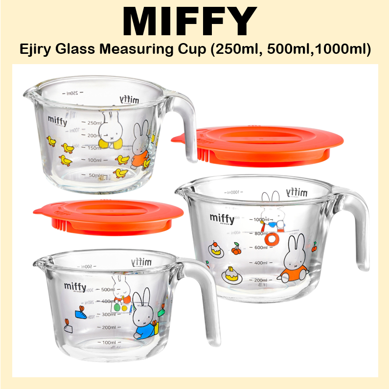 [MIFFY] Cốc đo thủy tinh Ejiry (250ml, 500ml có nắp, 1000ml có nắp)