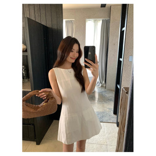 𝙒𝙊 𝘿𝙍𝙀𝙎𝙎 - Đầm Linen Phom A Có Túi