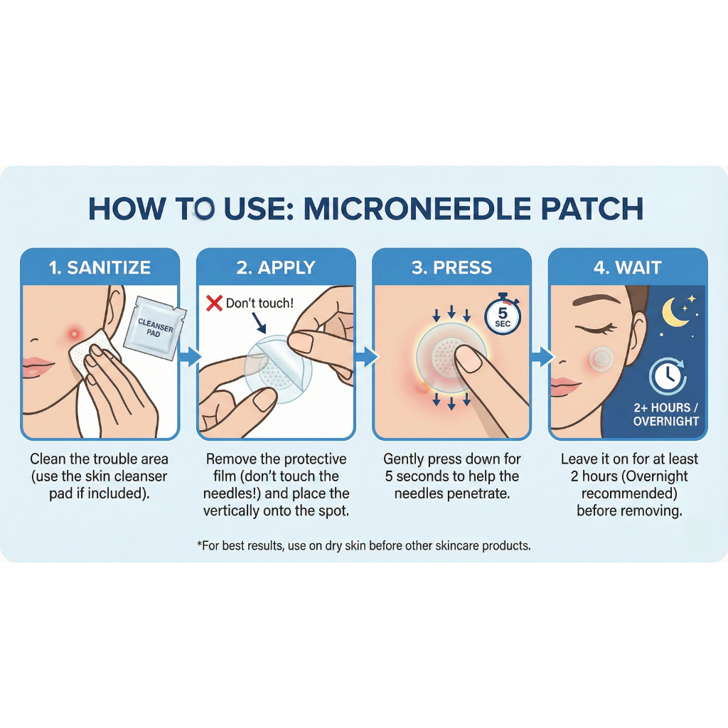 [Acropass] Miếng dán Microcone chữa rắc rối + Giảm mụn tức thì + (Nhỏ / Chính hãng / Rộng)