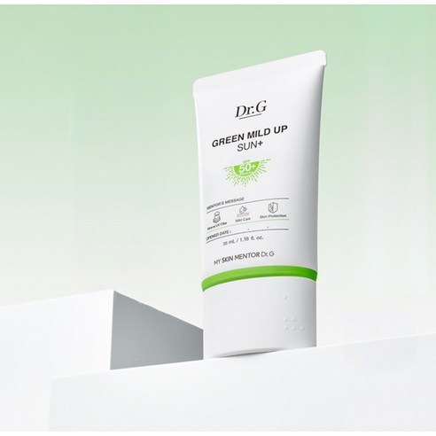 [Dr.G] Green Mild Up Sun + SPF50 + (50ml + 10ml) | Kem chống nắng thể chất nhẹ cho da nhạy cảm