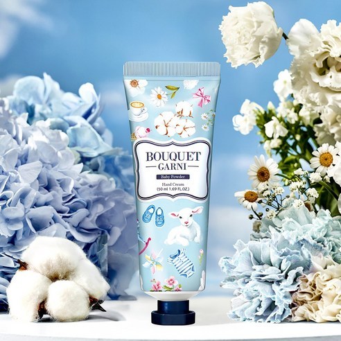 [Bouquet Garni] Kem Dưỡng Da Tay Nước Hoa (50ml) - Baby Powder | Dưỡng Ẩm & Lưu Hương Lâu