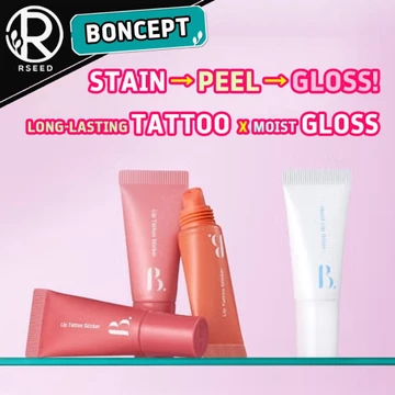 【 BONCEPT ・ HÀN QUỐC 】 Nhãn dán hình xăm môi · 3 MÀU / Son bóng dưỡng ẩm · Lớp phủ trong suốt