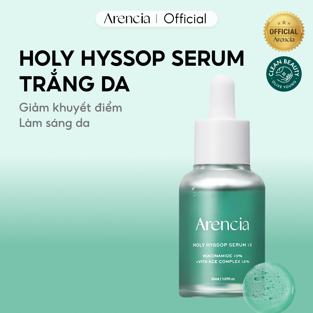 [Arencia] Serum Holy Hyssop 12 Dưỡng Trắng Da 30ml  | Rạng rỡ, làm dịu