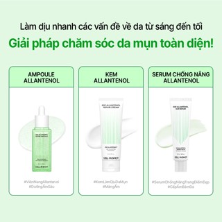 [CELL IN SHOT]  Serum chống nắng EGF Allantenol Sun Serum 50ml SPF50+ PA++++ làm dịu da, giảm mụn, nhẹ mặt cho da nhạy cảm