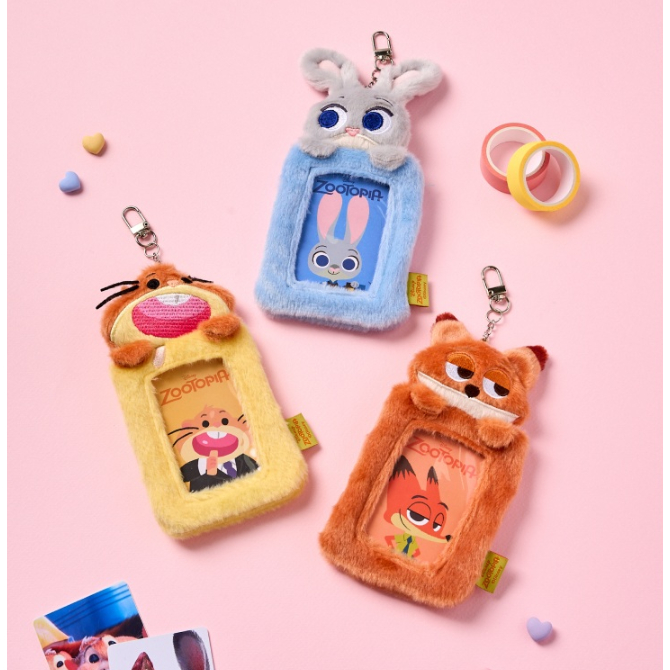[DISNEY] Zootopia Photocard Túi đựng trong suốt quyến rũ Judy / Nick móc khóa