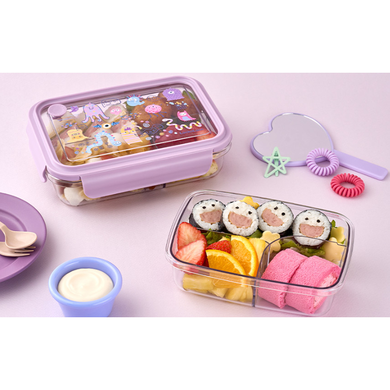 [LocknLock] Hộp cơm trưa trong suốt To-Go 3 ngăn 750ml (LCB501)
