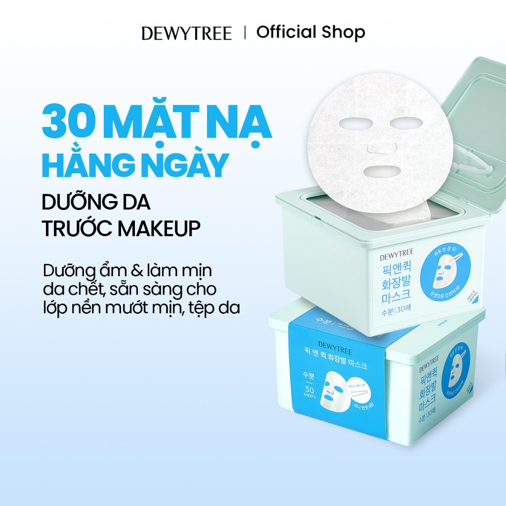 [DEWYTREE] Mặt Nạ Cải Thiện Lớp Trang Điểm Pick & Quick 30 Miếng