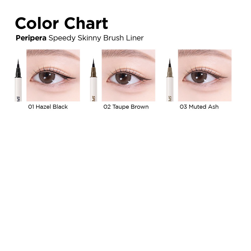[PERIPERA - MỚI] SKINNY BRUSH LINER - Bút kẻ mắt mỏng, dễ vẽ