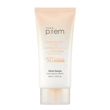 Makeprem Kem chống nắng Glow Beige Tone Up 40ml, 50ml
