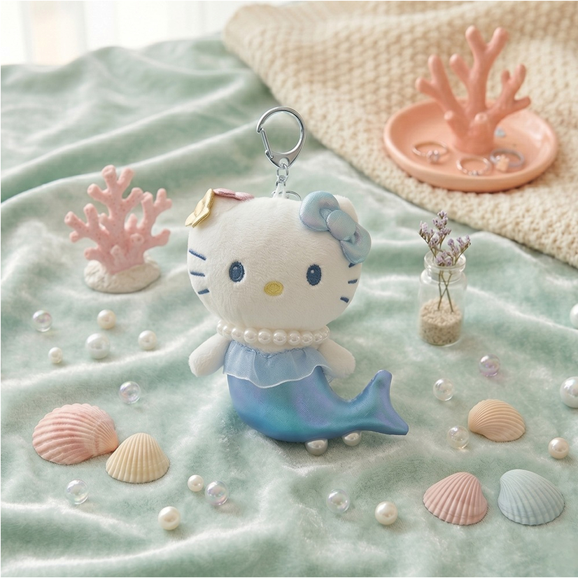 [SANRIO] Túi nàng tiên cá quyến rũ 10cm (Kitty / Mymelody / Kuromi / Cinnamoroll / Pochacco)