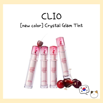 CLIO [màu mới] CIO Crystal Glam Tint Cherry Edition - vận chuyển từ Hàn Quốc #glowy Son môi #douyin Son môi #sugar Phủ môi